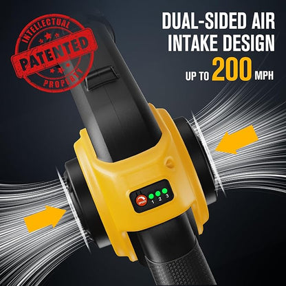 EWORK Small Leaf Blower Cordless 20V 200MPH Lightweight Electric Leaf Blower with Battery and Fast Charger, Mini Battery Powered Compact Leaf Blowers for Lawn Care, Leaves, Jobsite, Patio Cleaning