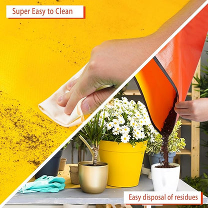Extra Large Repotting Mat for Indoor Plants & Potting Soil Mat Portable Potting Tray Reusable Gardening Mat Garden Gift for Women Men (39.5"X39.5")