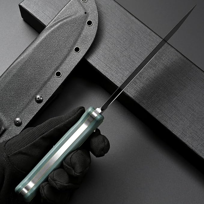 Eafengrow EF149 Fixed Blade Knife N690 Steel Blade Colorful G10 Handle Full Tang EDC Straight Knife for Hunting Camping Adventure