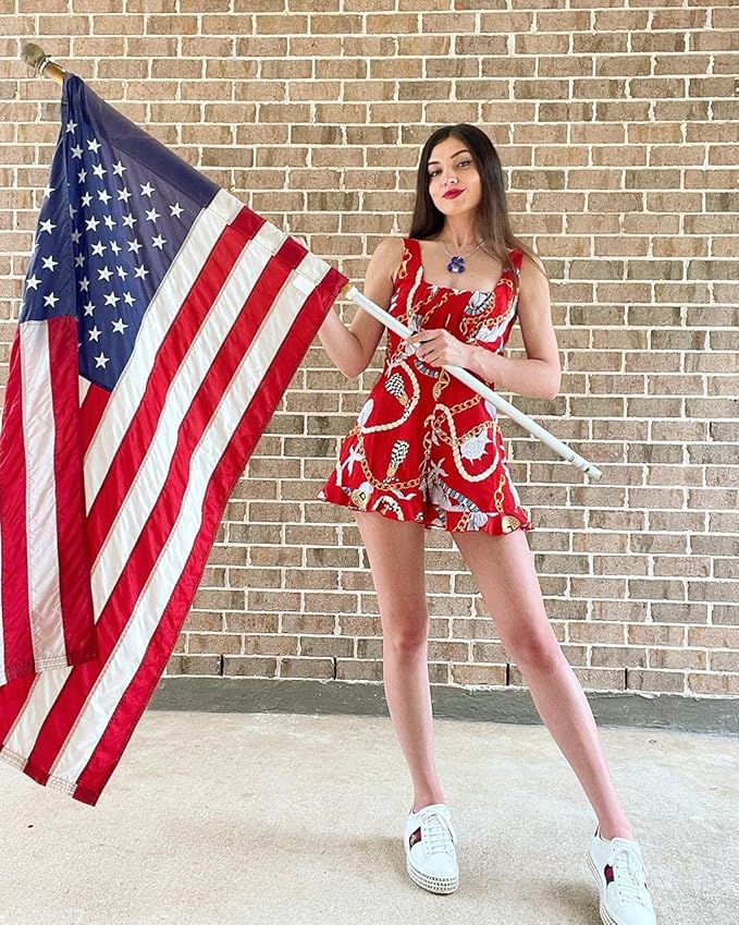 American Flag 3x5 ft Pole Sleeve Style: Longest Lasting US Sleeved Flag Made from Nylon, Embroidered Stars, Sewn Stripes, UV Protection Perfect for Outdoors! USA Flag