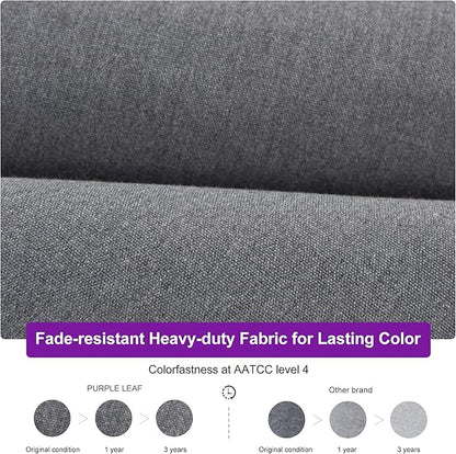 PURPLE LEAF 9' x 12' Cantilever Patio Umbrella Outdoor Umbrella with 280lbs Base Large Rectangular Windproof Offset Umbrella for Pool Deck Garden, Mist Grey