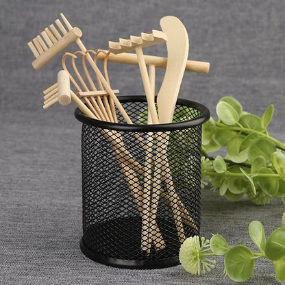 24 PCS DIY Sand Zen Garden Tools, Mini Zen Garden Rake Sets for Serenity and Spiritual Meditation, Tasteful and Elegant Zen Garden Accessories for Home Decor, and Father or Mother's Gift, by GNIEMCKIN
