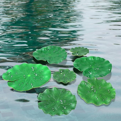 10Pcs Floating Lily Pads for Ponds - 5 Sizes Artificial Lotus Leaves, Realistic EVA Foam Decorative Pads for Pool, Fountain, Garden, Aquarium Decor