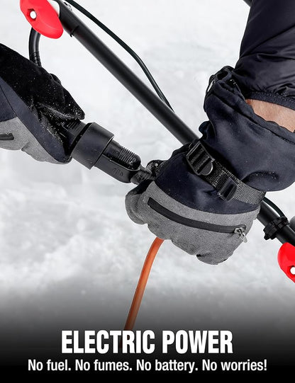 PowerSmart 18-Inch Corded Snow Blower, Electric Snow Thrower with 15-Amp Motor, 30' Throwing Distance(DB7517)