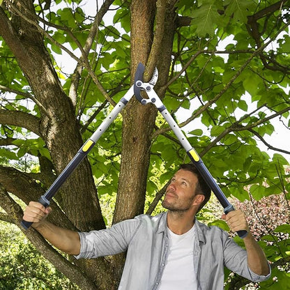 JARDINEER 3Pcs Branch Cutter Heavy Duty, Extendable Loppers for Tree Trimming, 28-38.5" Garden Lopper with 2 Inch Cutting Capacity, Include Pruning Shear and SK5 Spare Blade