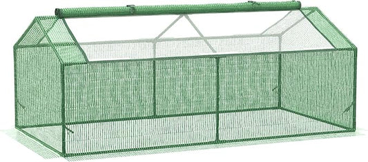 Outsunny 71" x 36" x 28" Mini Greenhouse Portable Hot House for Plants with Large Zipper Windows for Outdoor, Indoor, Garden, Green