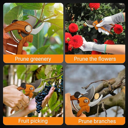 SK5 Garden Shears Durable Pruning Scissors, Rust-Resistant Garden Clippers, Professional Gardening Shears Handheld Gardening Tools Ideal for Pruning Flowers and Plants