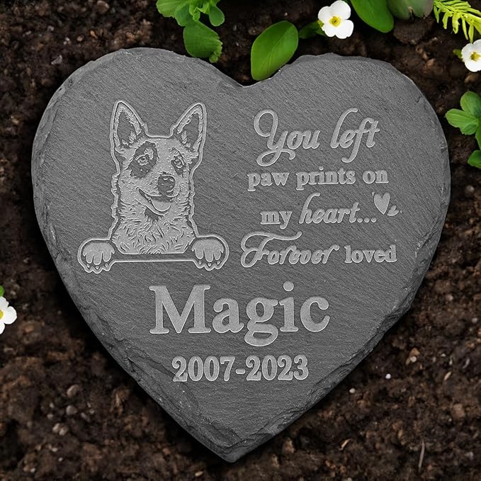 Red Heeler Memorial Stone, Red Heeler Statue, Red Heeler Memorial Plaque, Red Heeler Memorial Gifts, Red Heeler Loss Sympathy Gift, in Memory of Red Heeler