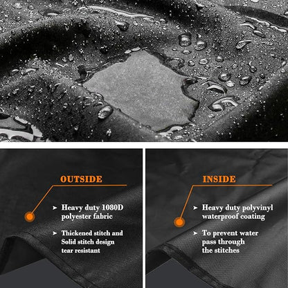 Grill Cover for recteq Flagship 1100, RT-1250, RT-700 & RT-680 | Heavy Duty Waterproof & Windproof | 600D Oxford Fabric with Reflective Strips 56x30x47 Inches