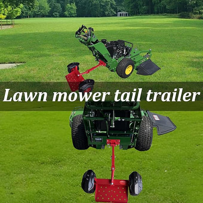 Wheels Lawn Mower Sulky for Lawn and Landscape Professionals,Mudguard Design,Anti-Skid Design, Vacuum tire (Red)