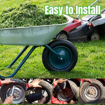 18x8.50-8 18x9.50-8 Inner Tubes, 2 Pack Heavy Duty Replacement Tire Inner Tubes with Straight Valve Stem for Lawn Mowers, Wheelbarrows, ATVs, Go Karts, Tractors, Snow Blowers, Golf Carts, Trailers