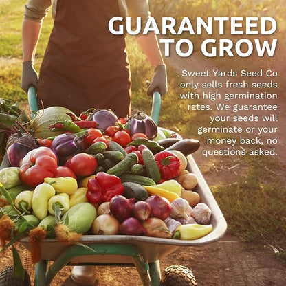Organic Southern Garden Seeds Variety Pack - 10 Individual Packs - 2025 Season - Sugar Ann Snap Pea, Sweet Crimson Watermelon and More! for Indoor & Outdoor Planting (Non-GMO, Certified Organic)