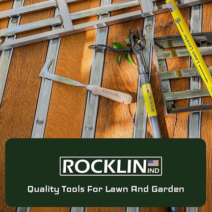 Rocklin™ Lawn Leveling Rake – 22” x 10” Stainless Steel Levelawn Tool with 78” Handle | Smooth & Level Soil, Sand or Grass | Durable Leveling Tool for Lawn, Yard and Garden