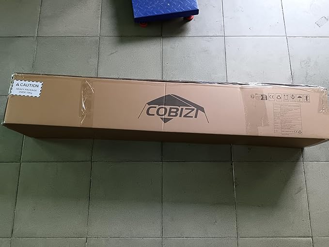 COBIZI 10x10 Heavy Duty Pop Up Canopy Tent with 4 Sidewalls, Commercial Gazebo Party Tent with Mosquito Netting Wall Easy Set Up Outdoor Instant Screen Canopy for Backyard, Patio, Garden, Khaki