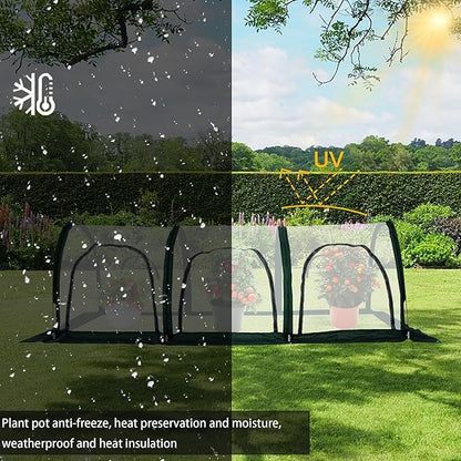 Portable Tunnel Greenhouse for Outdoors - Transparent Mini Greenhouses Ideal for Backyards and Outdoor Vegetable Cultivation (3M)