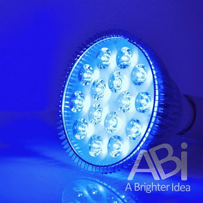 ABI True 24W Blue LED PAR38 Grow Light for Aquarium and Plant Growth (450-460nm)