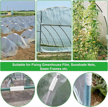 50 PCS 1 inch Greenhouse Clamps Clips White ABS Snap Clamp Tube Clip Garden Buildings Tube Clip for Greenhouse Film, Sunshade Nets, Frame Shelters (Inner dia: 1 in & Outer dia: 1.26 in)