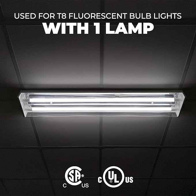 OHLECTRIC Replacement for ICN1P32-SC 1 Lamp - T8 Fluorescent Ballast, Electronic Ballast Replacement 120-277 Volt, Instant Start - Standard and Energy Efficient Ballasts - UL Approved