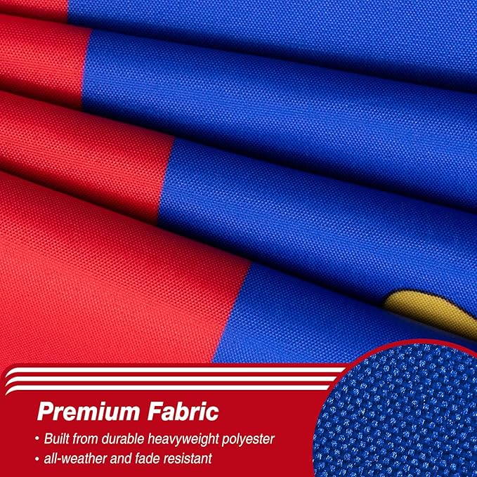 Ecuador Ecuadorian Flag 3x5 ft Outdoor, Double Sided 3 Ply Heavy Duty Ecuador National Country Flag, 100% Quality Polyester Ecuadorian Banner with Brass Grommets 4 Rows Stitches