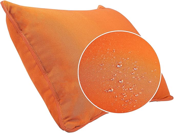 JMGBird Outdoor Pillows Waterproof Set of 2 Outdoor Lumbar Pillows with Insert Included 12×20 Inch Outdoor Pillow for Patio Furniture