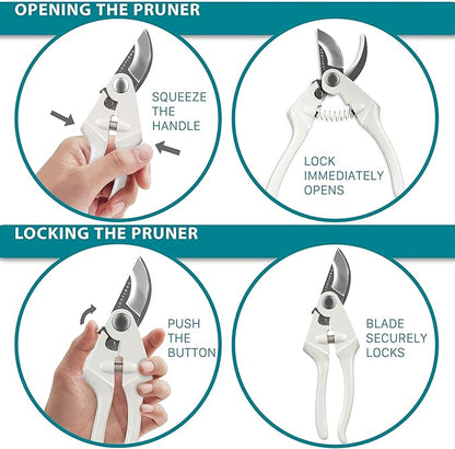 Bypass Pruning Shears Heavy Duty Hand Pruner Garden Trimming Scissors Plant Clippers Tree Trimmers Branch Cutters Modern Garden Tools