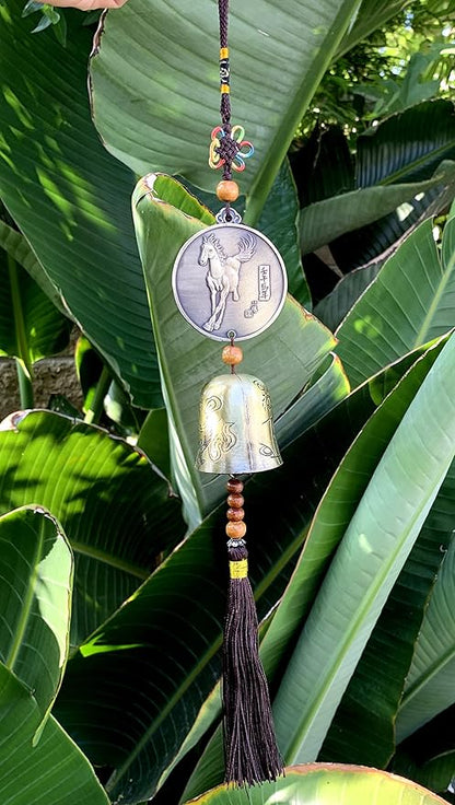 Traditional Lucky Feng Shui Wind Chime Bell Hanging Ornament Decoration for Protection Success Peace and Wealth (Horse)