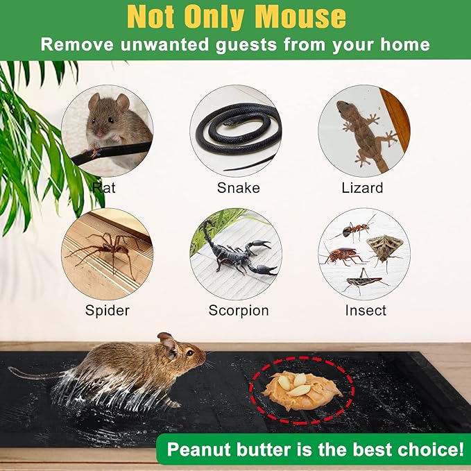 6 Pack Sticky Mouse Trap, Super Large 47.2 * 11'' Glue Traps for Mice and Rats Traps Indoor for Home, Rodent Snakes Spiders Roaches
