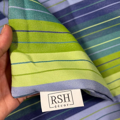 RSH DECOR: Sunbrella Lumbar Pillow Covers Set of 4 | 20" x 12" | Outdoor Lumbar Pillow Covers Crafted with Sunbrella Performance Fabric | Seville Seaside