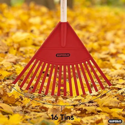 Superio Red Kid Rake - Fun and Functional Gardening Tool for Children, 3-Pack