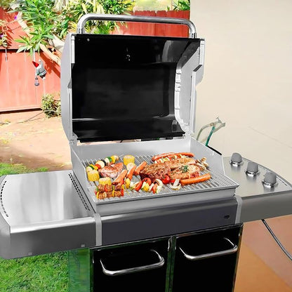 GasSaf 7539 for Weber Genesis Flavorizer Bars 24.5", SUS304 Bars for Genesis 300 Grill Parts, E-310 E-320 S-310 S-320, EP/CEP 310 & 320 Gas Grills(Side-Knob 2007-2010), Heat Plates for Weber 7540