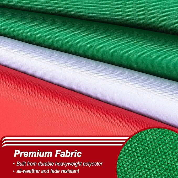 Italy Italian Flag 3x5 ft Outdoor, Double Sided 3 Ply Heavy Duty Italy National Country Flag, 100% Quality Polyester Italian Banner with Brass Grommets 4 Rows Stitches