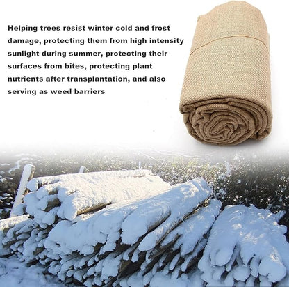Burlap Plant Cover & Landscape Fabric - 40" x 12ft Roll - Natural Burlap for Weed Barrier, Frost Protection, Erosion Control, Garden & Landscaping Projects - Durable & Breathable Burlap Fabric