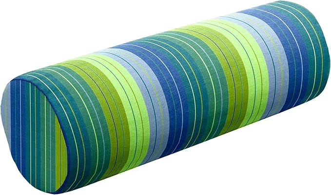 Cushion Source 20" x 6" Sunbrella Bolster Pillow, Indoor/Outdoor Decorative Support Pillow, Fade and Water Resistant, Sunbrella Seville Seaside
