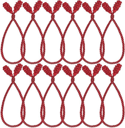 Shappy 12 Pieces Christmas Garland Banister Ties Christmas Decorative Reusable and Flexible Twist Ties for Garland, Banister Home Decoration (Red)