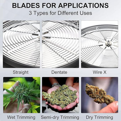 MELONFARM 19 in Bud Leaf Bowl Trimmer, Bud Bowl Trimmer with Switchable Stainless Steel Blades & Clear Visibility Dome, Hand Twist Spin Cutting Bud Trimmer for Buds, Flowers, Hydroponics Plants