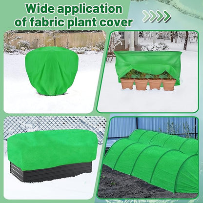 Alphatool 2.0oz/yd² Plant Covers Freeze Protection - 10 x 20 ft Easy of Use Green Winter Plant Frost Blanket Shield for Raised Beds, Reusable Garden Fabric Cloth Floating Row Cover for Outdoor Plants