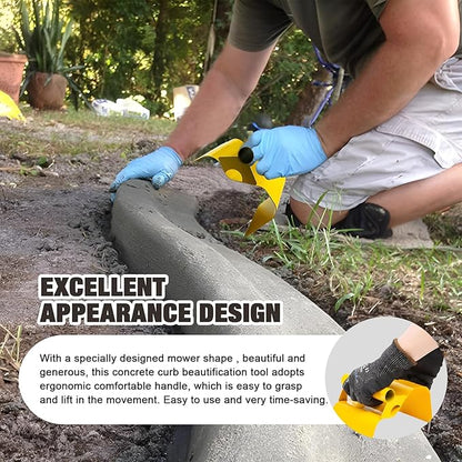 Concrete Curb Trowel Edger, Curb Tool for Concrete Edging, Concrete Curbing Trowel, Concrete Curb Hand Tool, Putty Knife