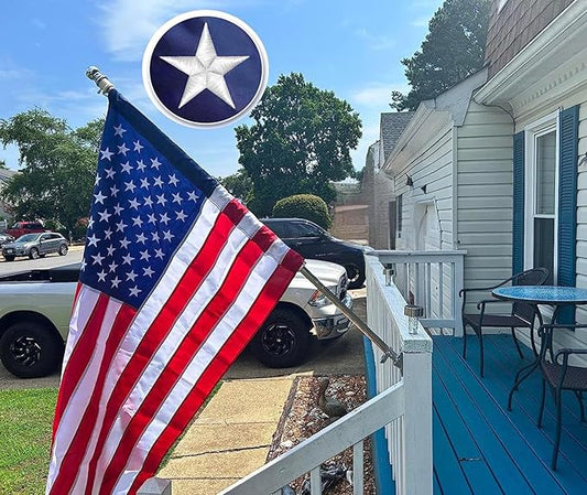 Pole Sleeve Flag 3x5,Us Flag Pole Sleeve,New 420D Polyester,Heavy Duty Durable TearProof,Embroidered Stars,Sewn Stripes,UV Protection,Water Resistant,Sleeved American Flag (Pole NOT Included)