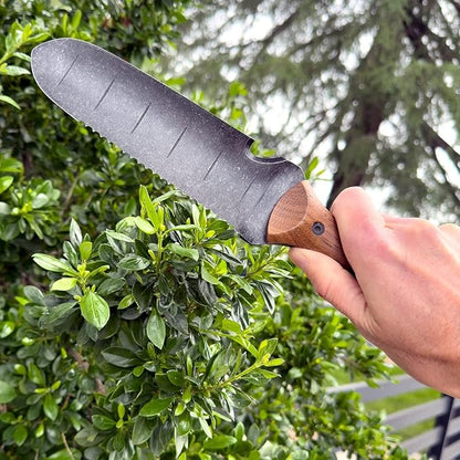 Garden Guru Hori Hori Gardening Knife for Weeding Digging & Cultivating - Stainless Steel Full Tang Blade, Walnut Wood Handle, Marks for Measuring Planting Depth, with Nylon Sheath - 1 Case (30 Pcs)
