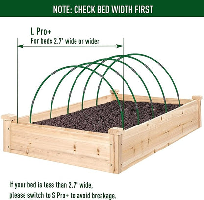 MAXPACE Greenhouse Hoops for DIY 2.7ft or Wider Grow Tunnel, Rust-Free Fiberglass Support Hoops Frame for Garden Fabric, Plant Support Garden Stakes, Gardening Supplies, 50pcs