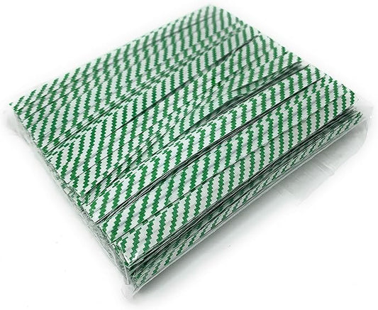 4" Length Twist Ties, 500 Green White Plastic Coated, No Rip, Paper Ties Cello General Use, Party Favor Treat Bags, Small orders Packaging, Closures to secure your product (500 Green White)