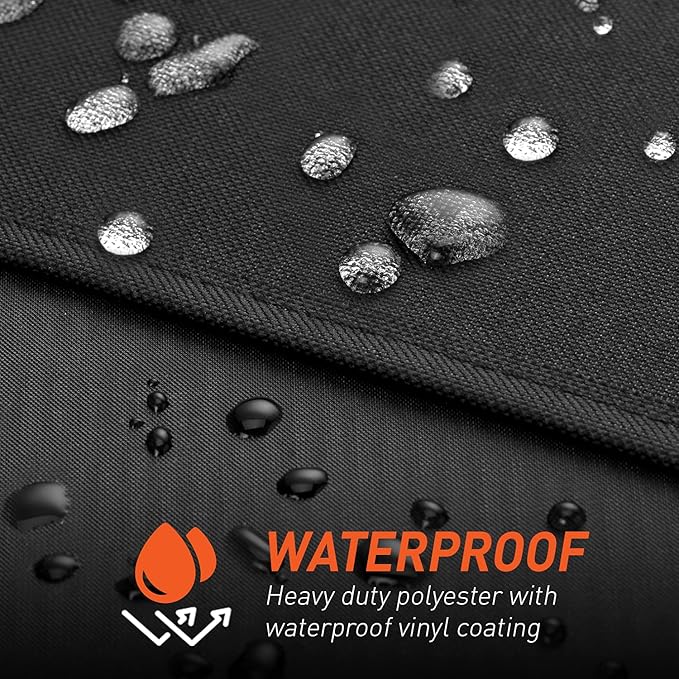 Arcedo Small Grill Cover for Outdoor Grill 32 Inch, Heavy Duty Waterproof 2 Burner Gas BBQ Cover Compatible with Weber Spirit Charbroil Nexgrill with Collapsed Side Tables