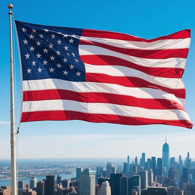 american flag 4x6ft, Heavy Duty Polyester USA Flag Outdoor with Embroidered Stars, Sewn Stripes,Brass Grommets for Indoor, Outdoor, All Weather
