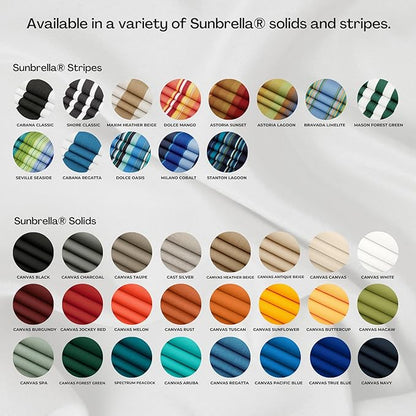 RSH DECOR: Sunbrella Pillow Covers Set of 4 | Covers Only - 20" x 12" | Outdoor Lumbar Pillow Covers Crafted with Sunbrella Performance Fabric | Milano Cobalt