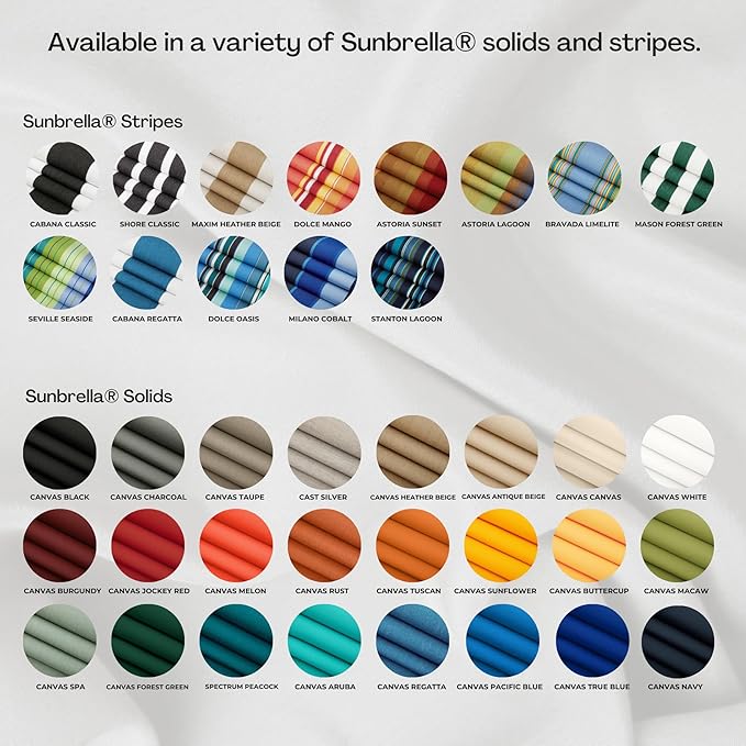 RSH DECOR: Sunbrella Pillow Covers Set of 2 | Covers Only - 26" x 16" | Outdoor Lumbar Pillow Covers Crafted with Sunbrella Performance Fabric | Canvas Black