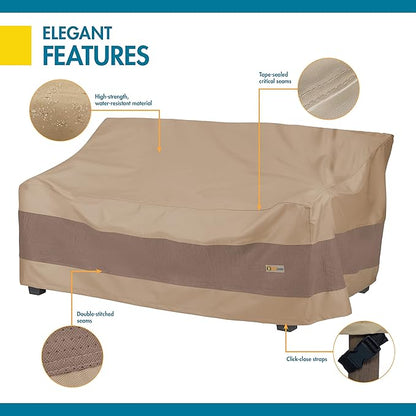 DUCKCOVERS Elegant Waterproof 79 Inch Patio Sofa Cover, Patio Furniture Covers