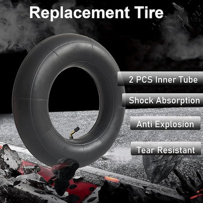 2-Pack 4.10/3.50-5 Inner Tube 11x4.00-5 4.10-5 3.50-5 Tube Bent Valve Stem for Wheelbarrows, Mowers, Hand Trucks and More