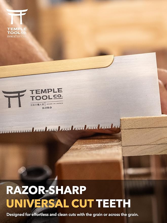 Japanese Pull Saw - Dozuki 6 for Ripcut and Crosscut - Hand Saw for Dovetails, Tenons, Fine Joinery - Dovetail saw - Temple Tool Co.