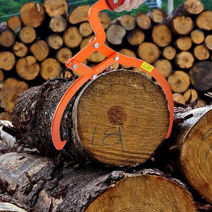 13 Inch Orange Log Tongs, Claw Skidding Tong Logging Skidding Tongs with Non Slip Grip, Log Lifting Tools for Handling, Dragging & Carrying Tool