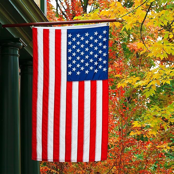 3x5 American Flag Outdoor Heavy Duty,3by 5 American Flag,US Flag,3' x 5' America Flag,America Flags For Outside 3x5,Embroidered USA Flags 3x 5,Long Lasting 3 by 5 Best High Wind all Weather US Flags